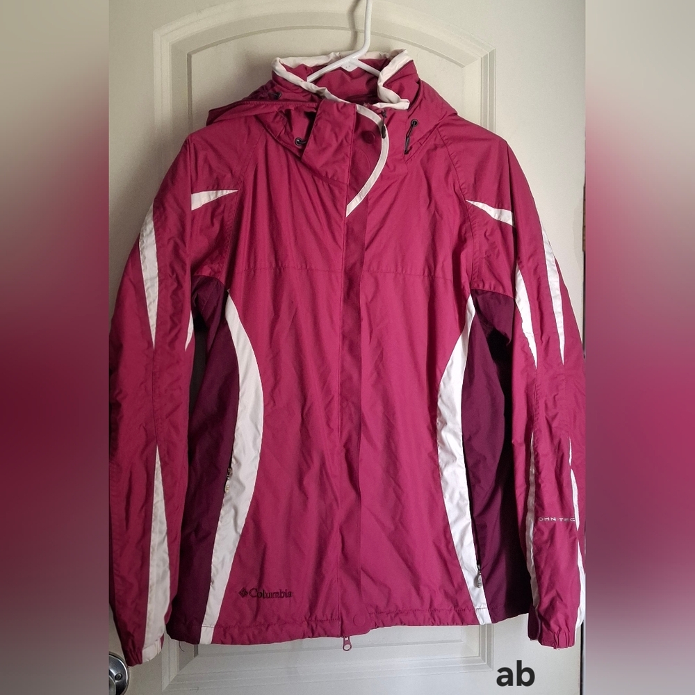 COLUMBIA WHIRLIBIRD PINK SNOWBOARDING SKI JACKET HOODED WOMEN GIRLS M